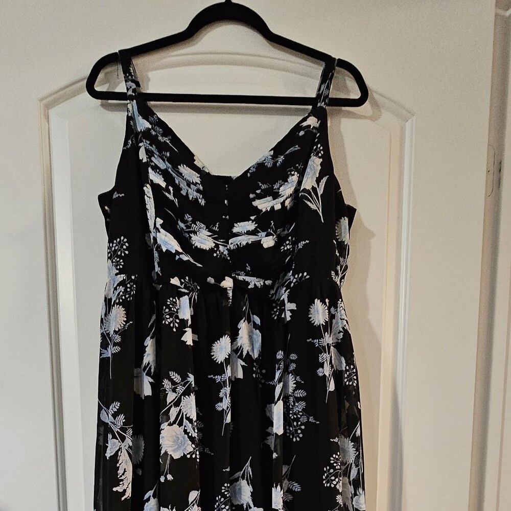 Torrid Maxi Chiffon Pleated Dress